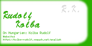 rudolf kolba business card